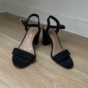 Abound Black Suede Block Heels